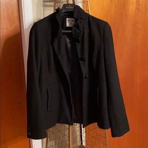Black Old Navy Pea Coat, ruffle collar